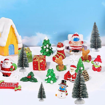 10 Green Scenery Landscape Model Cedar Trees Snow Frost Tree Train Scenery Landscape Pine Miniature Diorama Trees Mixed Model for Road Architecture Building DIY Holiday Party DIY Room Decor