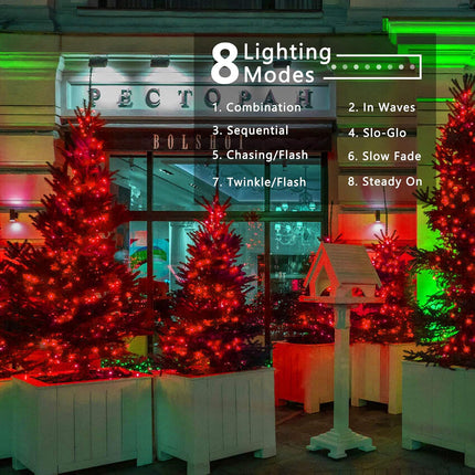 Brizled Red Christmas Lights, 78.74ft 240 LED String Lights, Plug in Christmas Lights Outdoor Connectable, 8 Modes Mini Christmas Lights Waterproof for Indoor Xmas Tree Halloween Party Garden Decor