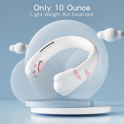 Cute Neck Fan For Kids, Teens, Women, Adorable Portable Fans 3000Mah Battery UsbC Rechargeable,Ultra Quiet Personal Cooling Fan