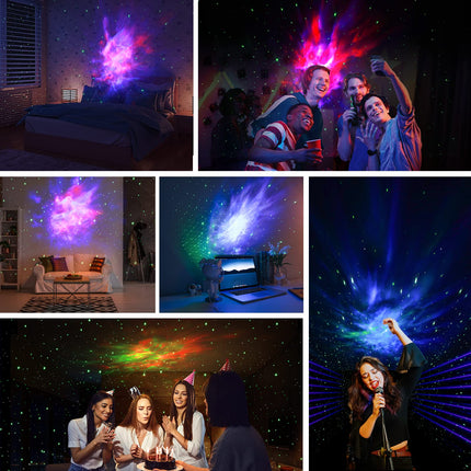 Kids Star Projector Galaxy Night Light with Timer, Christmas Astronaut Space Buddy Projector for Bedroom,Ceiling, Decor Planetarium Ambiance, 360° Adjustable Starry Sky