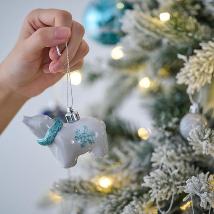 Valery Madelyn Christmas Ball Ornaments Decor, 70ct Winter Wishes Silver Blue Shatterproof Christmas Tree Ornaments Value Pack for Xmas Decoration
