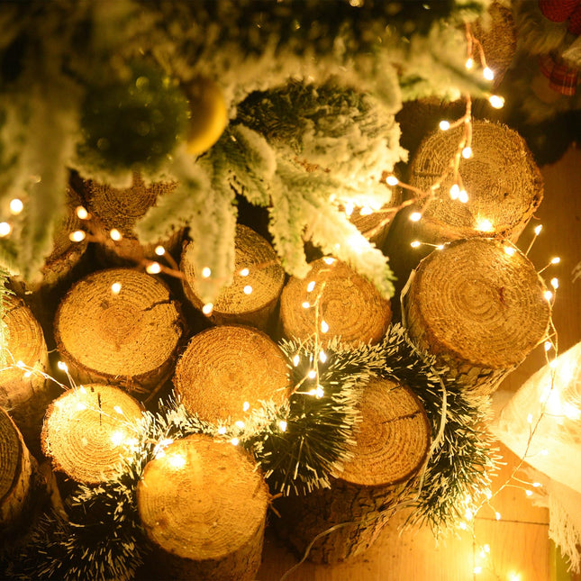 Battery Operated Christmas Lights, 20FT Garland Lights 200 Led Fairy Lights with Remote 8 Modes Christmas Fairy Lights Waterproof Fairy Lights for Bedroom Christmas Tree Wreath Decorations
