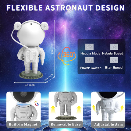 Star Projector Astronaut Galaxy Night Light for Babys, Starry Light Projector with Nebula, Space Star Projector with Timer & Remote Control, Room Decor, s for Baby, Adults, Christmas