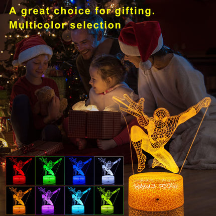 Night Light for Kids Cool s 3D Illusion Lamp with 16 Colors Changes with Remote Control Kids Bedside Lamp Toys for 3 4 5 6 7 8 Year Old Boys Christmas Birthday s