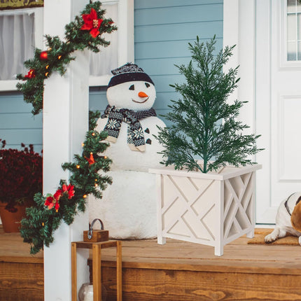 GREENTIME 2 Pcs Fake 18" Small Christmas Tree Artificial Tabletop Xmas Tree for Home Decor 1.5ft Faux Green Mini Tree Easy Assembled in Living Room Kitchen Indoor Christmas Outdoor Decorations