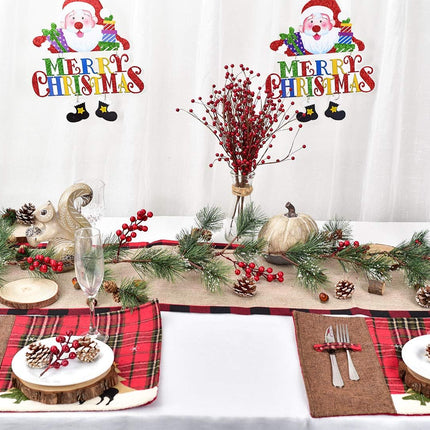 DearHouse 6FT Berry Christmas Garland with Pine Needles Berries Pinecones Winter Artificial Greenery Garland for Holiday Season Mantel Fireplace Table Runner Centerpiece Year Decoration