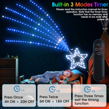 Extra Large Interstellar Comet Lights - 41 Modes 11 Ft Romantic Flowing Falling Christmas Shooting Star Lights for House Outdoor Indoor with Remote and Clips Hanging to Wall Fence Stairs Waterproof