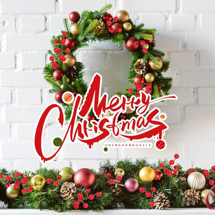 400 Pcs Artificial Pine Needles Branches and Artificial Red Berry Stems Fake Greenery Pine Picks Christmas Red Berry Picks Holly Berries Branches Christmas Fake Tree Branches for DIY Garland Wreath