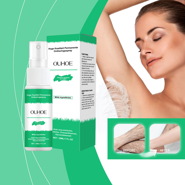 OUHOE Hair Removal Spray Mild Hair Removal Mousse Spray Underarm Hair Hands Hair Legs Hair Whole Body Hair Removal Treatment Spray