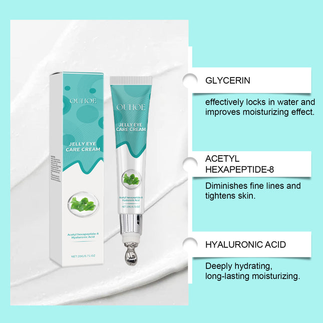 OUHOE Rolling Massage Eye Cream, Lift And Tighten Skin, Lighten Dull Moisture Delicate And Smooth Massage Eye Cream