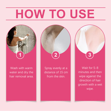 OceAura The Body Hair Removal Spray, Gentle And Relaxed Not Stimulate The Skin Care Hair Clean Hair Removal Spray
