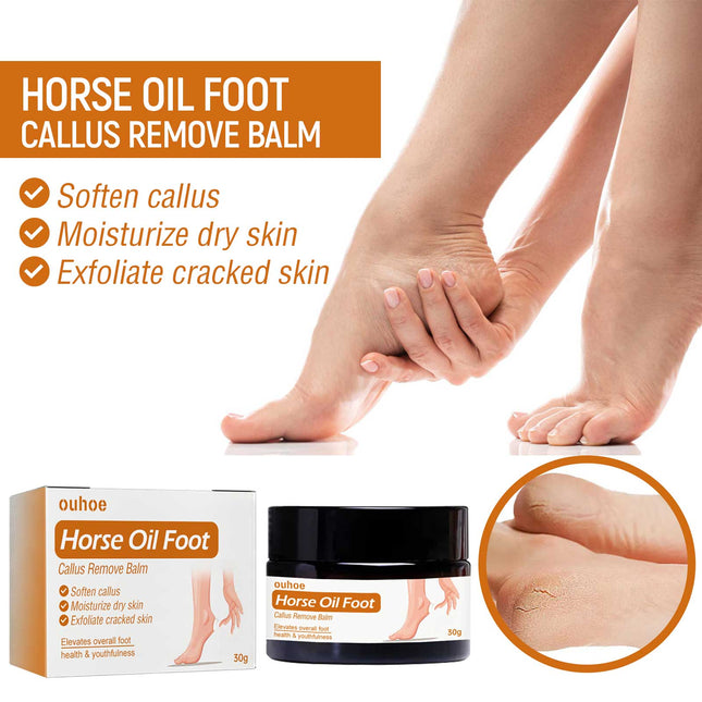 OUHOE Horse Oil Foot Care Cream, Repair Heel Peeling Anti-Cracking Moisturizing Foot Care Cream