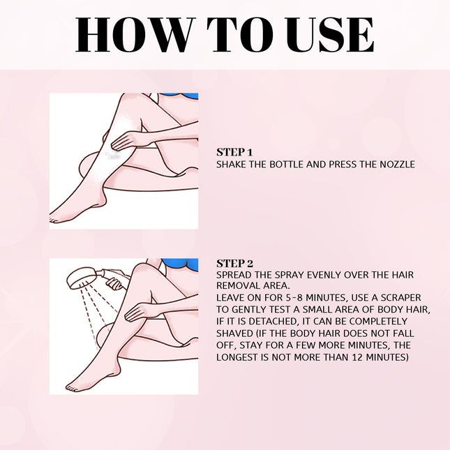 EELHOE Honey Mousse Hair Removal Spray, Full Body Hair Removal Armpit Hair Leg Hair Foam Mild Skin Friendly Does Not Stimulate