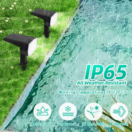 Solar Spot Lights Outdoor Color Changing, 8Pack/69LEDs/9 Modes/IP65 Waterproof Christmas Solar Landscape Spotlights for Yard Garden House Garage Pathway