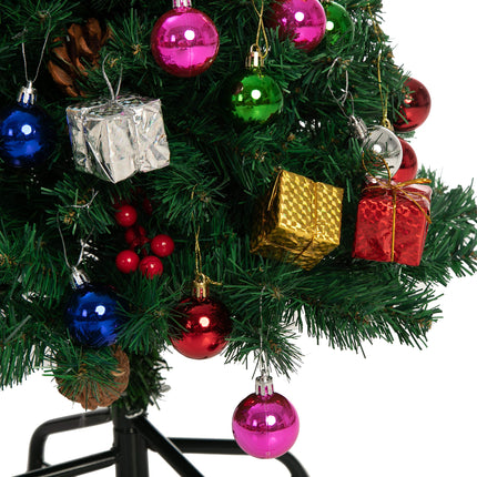 Joiedomi DIY Christmas Tree 2.5FT with Decorating Kits and 100Counts of String Lights, Prelit Artificial Christmas Tree Decorations for Outdoor/Indoor Decor