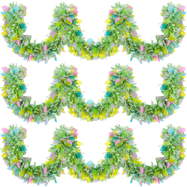 Chuangdi Easter Metallic Glitter Garlands Easter Mixed Color Chunky Garlands Metallic Tinsel Glittering Garland Hanging Decorations for Easter Party Decor (Vibrant Style,6 Pieces)