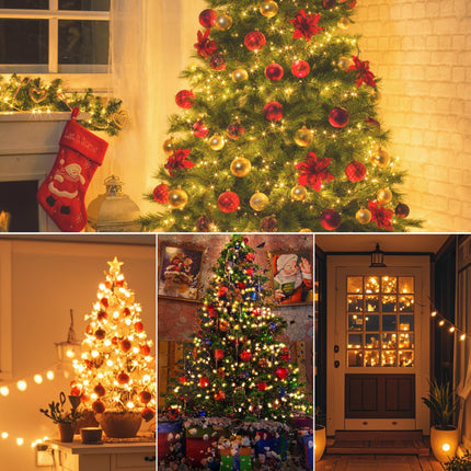 C9 Led Replacement Christmas Light Bulbs, 50-Pack C9 Shatterproof Led Bulbs with E17 Candelabra Base for Christmas String Lights, Waterproof & Dimmable Christmas Village Bulbs - Warm White