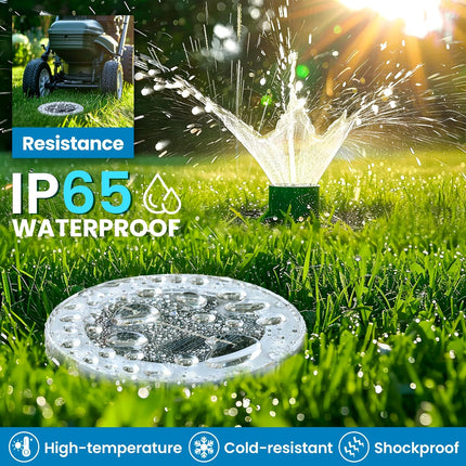 Solpex Solar Lights Outdoor Waterproof, Multicolor Solar Ground Lights, 12 Led 2 Lighting Modes, Solar Powered Landscape Lighting