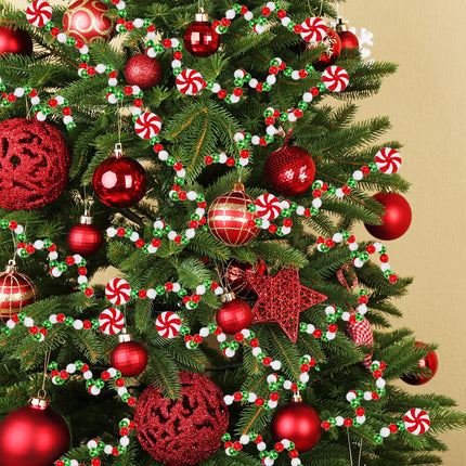 Whaline 36Pcs Christmas Curly Pick Candy Style Christmas Tree Picks Red White Green Xmas Tree Topper Ornament for Winter Holiday Home Office Party Decor, 8.7 Inch