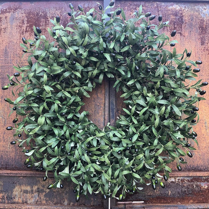 28-30 Inch Olive Wreaths for Front Door for All Seasons，Spring Summer Fall Autumn Winter Christmas Wreath,Large Everyday Greenery Wreath,Home Wall Door Porch Fireplace Decor