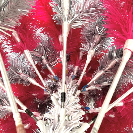Tree Buddees Pink and Silver Swirl Colored Artificial Christmas Tree - 4 Foot