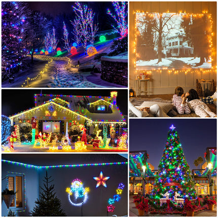 Mlambert 164Ft Multicolor LED Rope Lights with 500 LEDs, 8 Modes 17 Colors RGB Remote Fairy String Lights Waterproof Dimmable for Halloween Christmas