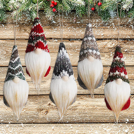 Christmas Gnomes Ornaments, 10 Pieces Handmade Swedish Plush Elf Doll Tree Hanging Gnome Christmas Decorations for Holiday Decor