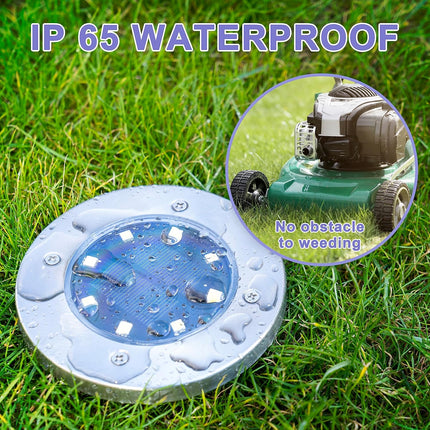Solpex Solar Lights Outdoor, 12 Pack Solar Lights For Outside, 8 Led Waterproof Landscape Lighting, Solar Powered InGround Lights