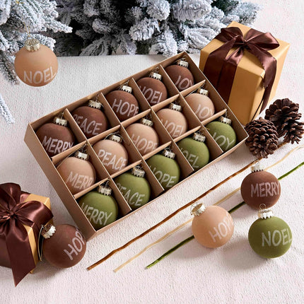 15Pcs Velvet Christmas Balls Flocked Christmas Tree Ball Ornaments 3.15 Inch Shatterproof Christmas Ornaments Ball for Christmas Tree Xmas Door Wreath Decoration