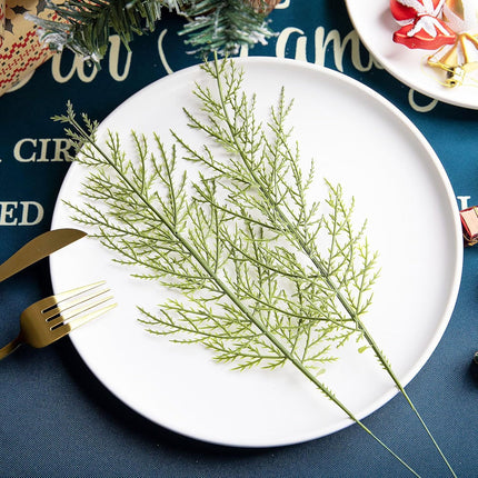 30pcs Artificial Pine Branches for Christmas Tree Filler, 13.8" Evergreen Fake Pine Needles Picks Christmas Greenery Stems for Wreath Making Supplies Holiday Decor (30)