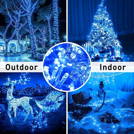 String Lights Fairy Lights 66 Feet 200 LED with Multi Flashing Modes Controller, Waterproof LED Lights Decorations for Bedroom, Wedding, Party, Garden, Patio, Indoor Outdoor Occastions (Blue)