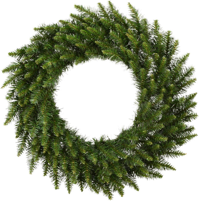 Vickerman 24" Camdon Fir Artificial Christmas Wreath Featuring 130 PVC Tips - Unlit - Wreath for Indoor or Outdoor - Seasonal Home Decorations