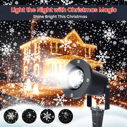 Christmas Projector Lights Outdoor - LED Lights Snowflake Projections, Waterproof & Snowproof Holiday Decorations