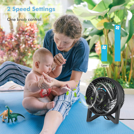 Dr. Prepare Quiet Desk Fan, 8 Inch Powerful Table Fan, Small Bedside Fan With 2 Speeds, Portable Personal Cooling Fan For Bedroom