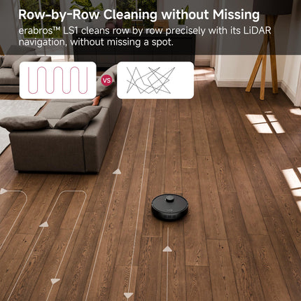 Robot Vacuum And Mop Lidar Navigation With Home Mapping, Tangle , Automatic Recharge, Forbidden Zones, Appremotevoice Control, Schedule Cleaning, Pet Hair, Hard Floor And Carpet, Ls1
