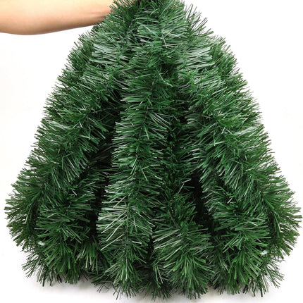 50 FT Christmas Garland Christmas Decorations, Artificial Soft Green Pine Xmas Garland for Christmas Tree Decorations Stairs Mantle Fireplace Christmas Decor Outdoor Indoor Home Holiday Party Supplies