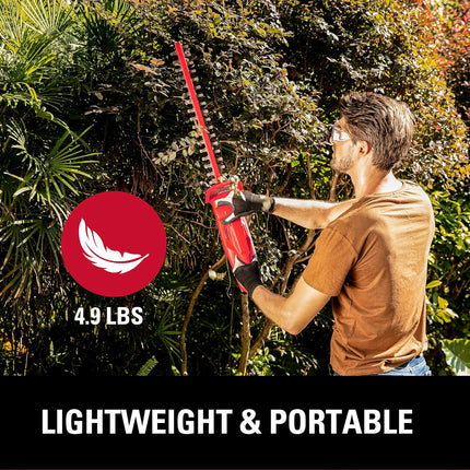 POWERWORKS 20V 20 Inch Cordless Hedge Trimmer Electric Grass Trimmer, Dual Action Blade & 5/8" Cutting Capacity, XB 2Ah Battery and Charger Included ,for Bush Lawn and Garden