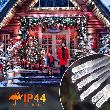 KNO 315FT 800 LED Christmas Lights Outdoor String Lights with Timer and 8 Modes Plug-in Waterproof Dimmable Fairy Lights for Christmas Tree Bedroom Yard Wedding Xmas Classroom Decor(Cool White)