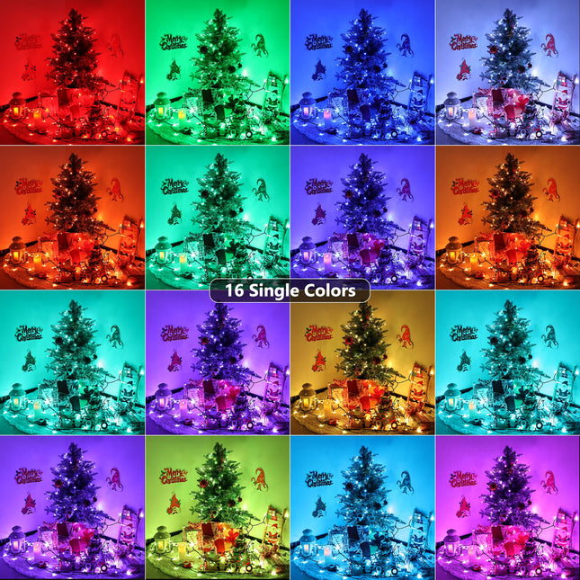 Toodour Christmas Lights RGB String Lights, 82ft 200 LED String Lights with Remote & Timer, Waterproof Color Changing String Lights - Xmas Tree Lights for Homer Party Indoor Outdoor Christmas Decor