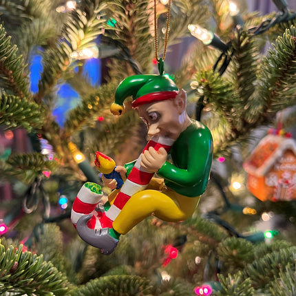 Tree Buddees Candy Cane Bong Elf Funny Weed Christmas Ornament