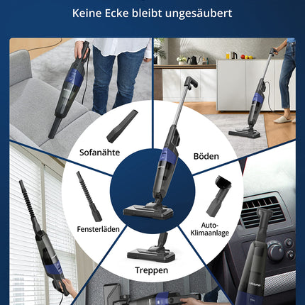 Corded Stick Vacuum Cleaner, Aspiron Small Vacuum Cleaner With 20Kpa Powerful Suction & 0.88Qt Dust Cup And 32Ft Power Cord, 5In1 Handheld Lightweight Bagless Vacuum Cleaner Carpet And Floor For Pet