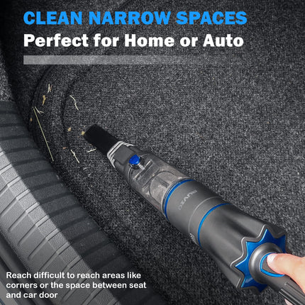 Ruvio Pro Cordless Hand Vacuum 17” Portable Vacuum Cleaner For Home And Car Use, Rechargeable Vacuum With Double Hepa Filtration System, High Power Motor Hand Vacuum Cleaner As Seen On Tv