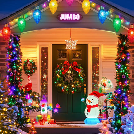 Minetom 11Feet 5 LED Super Jumbo Strawberry Christmas String Lights or Pathway Marker Lights, Outdoor Xmas Decorations, Jumbo C9 Hanging Lights Waterproof Lawn Dec for Holiday Tree Roof Yard Garden