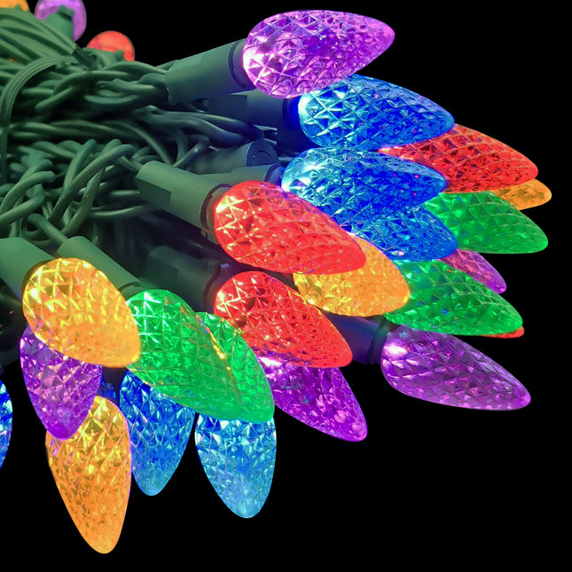 C6 Christmas Lights, 50 LED Strawberry String Lights, 18FT Multicolor C6 Lights, Fairy Lights for Outdoor, Indoor, Garden, Yard, Home, Party, Christmas Tree Decorations (Multicolor)
