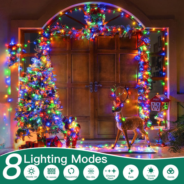 shineshine 328 FT 1000 LED Christmas Lights Outdoor Waterproof, 8 Lighting Modes String Lights with Remote and Timer, Fairy Lights for Indoor Outside Xmas Home Party Decor (Multicolor)
