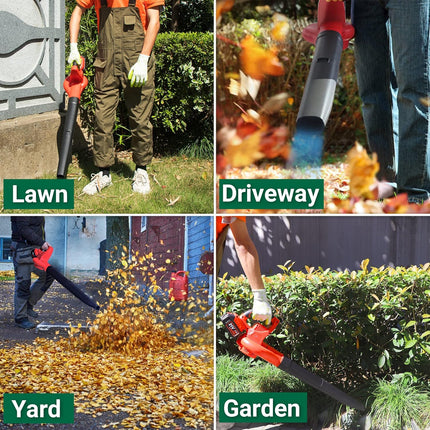 Cordless Leaf Blower, T TOVIA 150MPH 140 CFM Electric Mini Handheld Leaf Blower, 21V Battery Powered Lightweight Blower for Gutter, Patio, Jobsite, Yard, Tools Only