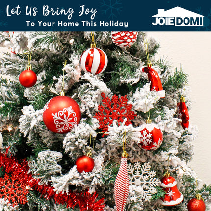 Joiedomi 157 Pcs Christmas Ornaments with a Star Tree Topper, Shatterproof Christmas Ornaments for Holidays, Party Decoration, Tree Ornaments, Events, and Christmas()