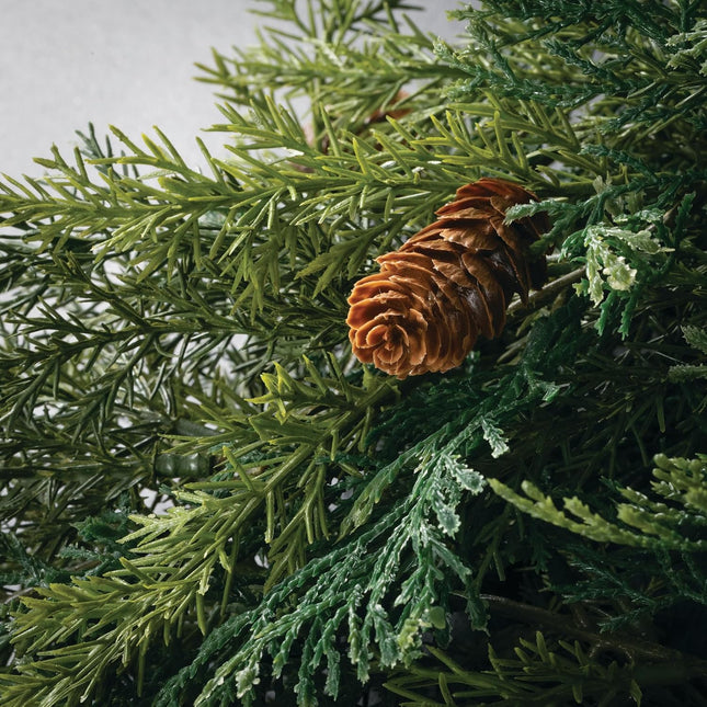 Sullivans 9 Ft Artificial Arborvitae Garland, Christmas Garlands, Garland, Christmas Décor, Winter Garland, Mantel Décor, Realistic Life-Like Aritficial Garland