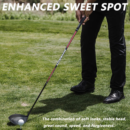 POSSOT Golf Driver, Titanium Golf Drivers for Men Right Handed 10.5 Degrees of Loft, 45 Inch Driver Golf Club Available in Regular and Stiff Graphite Shaft, 470CC