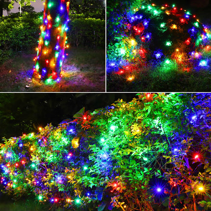 6Ftx4Ft LED Christmas Net Lights Green Wire,Connectable UL Waterptoof Net Lights for Bushes Trees Shurb Garden Outdoor Christmas Decorations